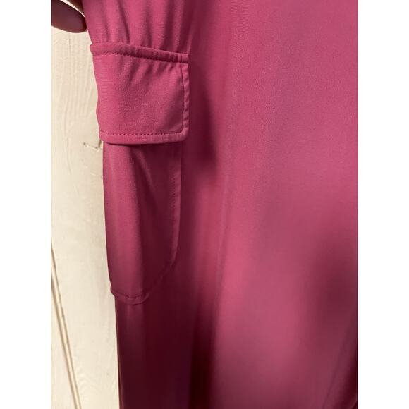Lisa Rinna Pants Womens X-Large Wide Leg Maxi Cargo Pull-On Relaxed Pink XL QVC - Picture 7 of 12